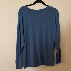 Women's Blue Long Sleeve Top